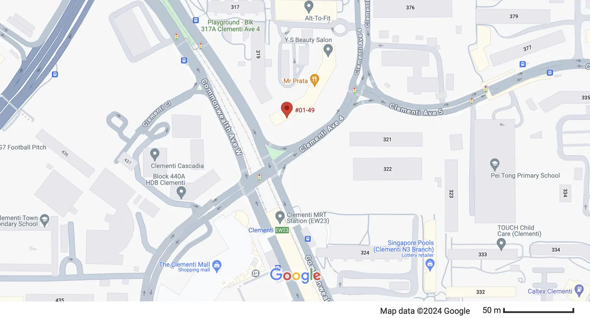 Map of FaSoSoLa Music at Blk 320 Clementi Ave 4, near Clementi MRT